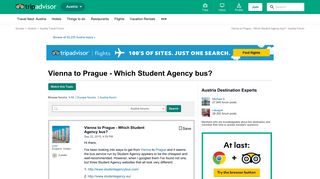 Vienna to Prague - Which Student Agency bus? - Austria Forum ...
