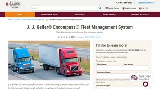 J. J. Keller® Encompass® Fleet Management System