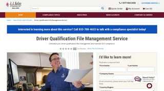 J. J. Keller® Driver Qualification File Management Service
