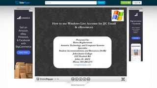 How to use Windows Live Account for JJC & eResources Presented ...