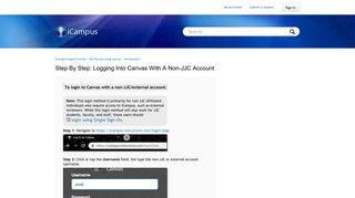 Step by Step: Logging into Canvas with a non-JJC Account – iCampus ...