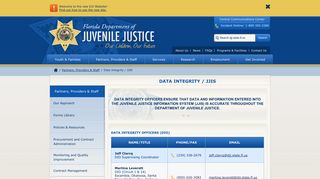 Data Integrity / JJIS - Florida Department of Juvenile Justice