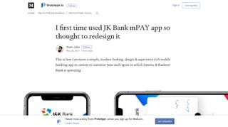 I first time used JK Bank mPAY app so thought to redesign it - Prototypr
