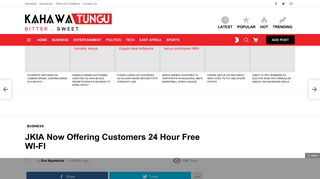 JKIA Now Offering Customers 24 Hour Free WI-FI - - Kahawa Tungu