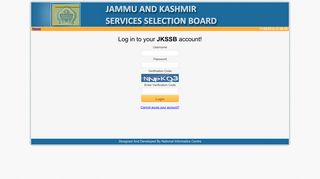 Log in to your JKSSB account! - Jkssb.nic.in
