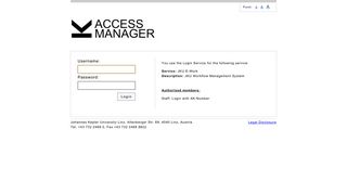 JKU | Login @ Access Manager