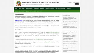 Student Email - Jomo Kenyatta University of Agriculture and ... - Jkuat