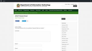 JKUAT Student Email - Department of Information Technology