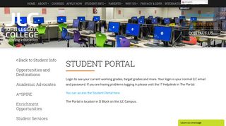 Student Portal - John Leggott College