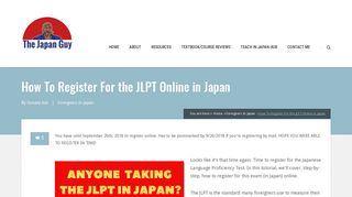 How To Register For the JLPT Online in Japan - The Japan Guy