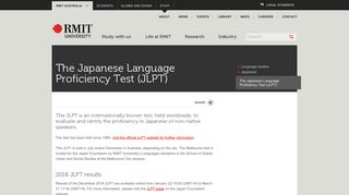 The Japanese Language Proficiency Test (JLPT) - RMIT University