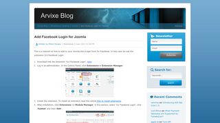 Add Facebook Login for Joomla | Arvixe Blog