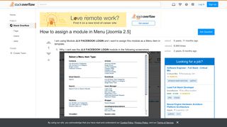 How to assign a module in Menu [Joomla 2.5] - Stack Overflow