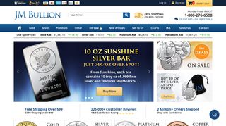 JM Bullion: Buy Gold & Silver Bullion Online | Free Shipping