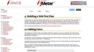 Apache JMeter - User's Manual: Building a Web Test Plan