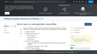 How to login to a web-application using JMeter - Software Quality ...