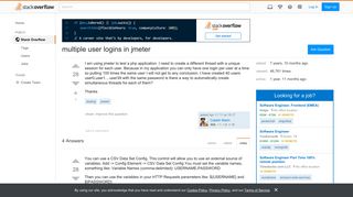 multiple user logins in jmeter - Stack Overflow