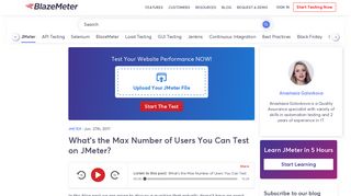 What's the Max Number of Users You Can Test on JMeter ...