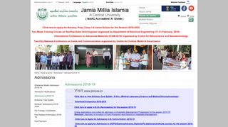 Study at Jamia - Admissions 2018-19 - Jamia Millia Islamia