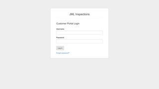 Login - Customer Portal for JML Inspections