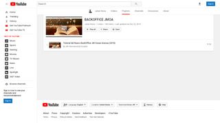 BACKOFFICE JMOA - YouTube