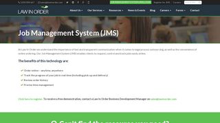 Job Management System (JMS) - LawInOrder