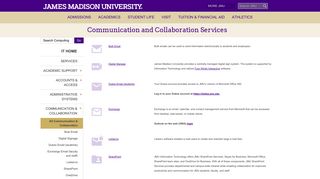 James Madison University - Communication and Collaboration ...