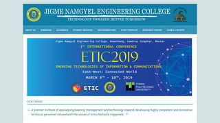 Jigme Namgyel Engineering College: homepage