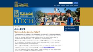 Join JNET - Texas A&M University-Kingsville