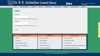 Log in | Jawaharlal Nehru University Library