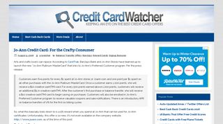 Jo-Ann Credit Card: For the Crafty Consumer - Credit Card Watcher