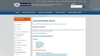 Job Accelerator Grant - RevenueSA