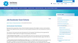 Job Accelerator Grant Scheme - Small Business Commissioner