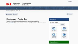 Employers - Post a Job - Job Bank