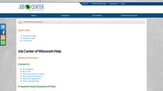 Job Center of Wisconsin Help - Wisconsin Job Centers