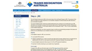 Step 2 - JRE | Trades Recognition Australia