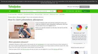 Jobseekers allowance – how to claim jobseekers allowance - Totaljobs