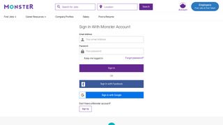 Monster - Login - Monster.com