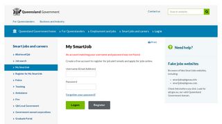 Log in | Employment and jobs | Queensland Government - Smart Jobs