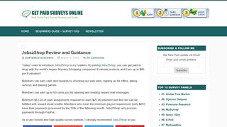 Jobs2Shop Review and Guidance - Get Paid Surveys Online for Money