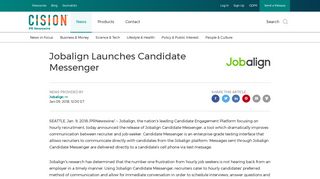 Jobalign Launches Candidate Messenger - PR Newswire