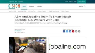 ABM And Jobaline Team To Smart-Match 100,000+ U.S. Workers With ...