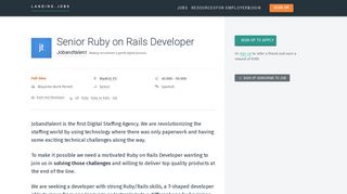 Jobs at Jobandtalent: Senior Ruby on Rails Developer in Madrid ...