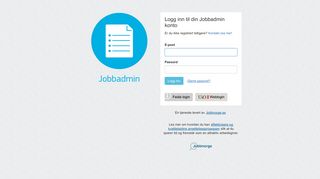 Jobbadmin | Logg inn | | Jobbnorge.no - stillinger i Norge
