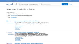 All Jobs Jobee Pk Headhunting Services Jobs | Recruit.net