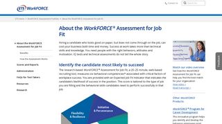 About the WorkFORCE Assessment for Job Fit - ETS.org