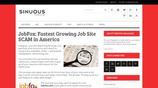 JobFox: Fastest Growing Job Site SCAM in America | Sinuous Magazine
