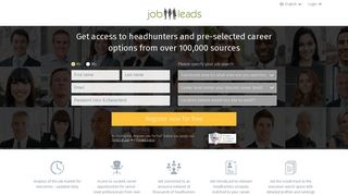 Get access to headhunters and jobs at JobLeads