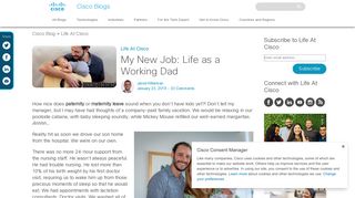 My New Job: Life as a Working Dad - Cisco Blog