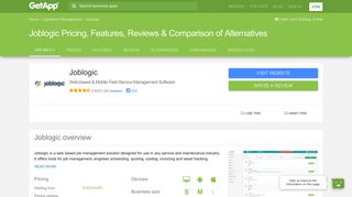 Joblogic Pricing, Features, Reviews & Comparison of Alternatives ...